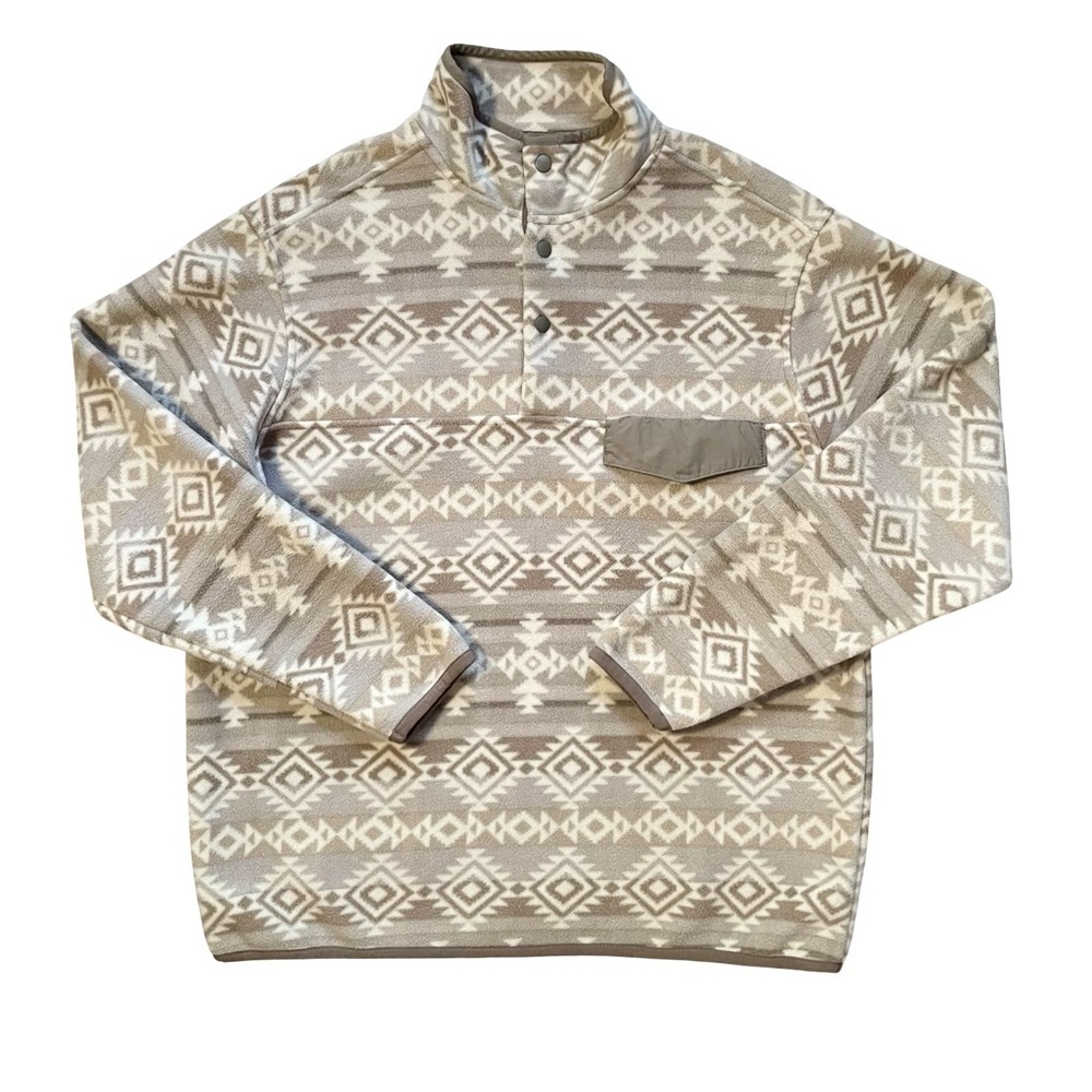 Southern Grit Southwest Horizon Tundra Fleece Snap Pullover Large